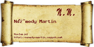 Némedy Martin névjegykártya